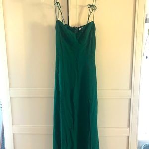 NWOT Reformation Juliette Dress in Emerald Green